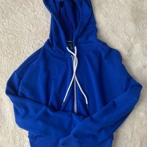 royal blue cropped sweater
